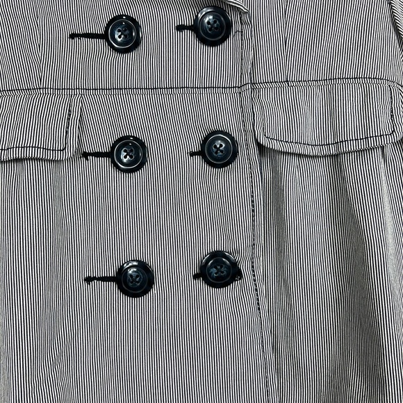 Old Navy Beige Striped Pea Coat - Picture 6 of 16